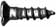Wood screw, flat head No. 6 x 1/2", steel